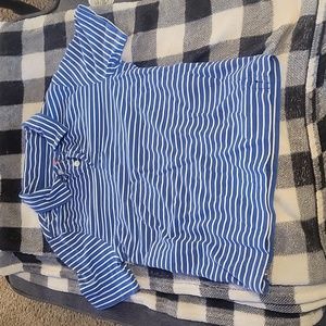 Cat & Jack blue white stripe pole shirt size medium (8)